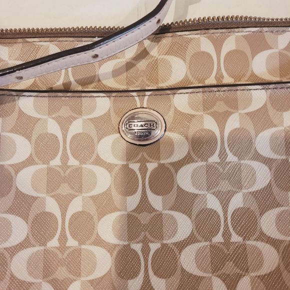 Coach Logo Tan Crossbody Bag - Picture 4 of 6